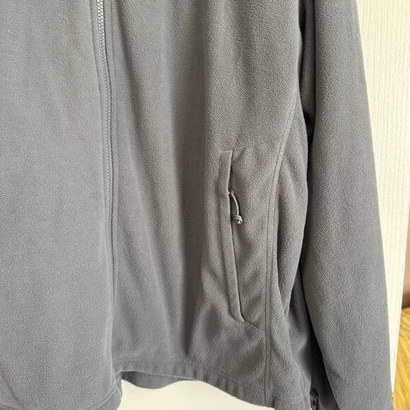 The North Face Gray Fleece Jacket Men’s XL Full Zip Red Logo - Picture 8 of 9